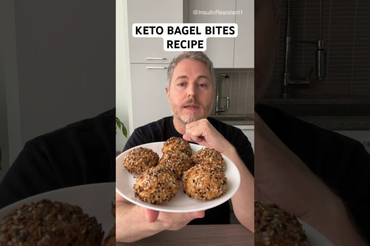 Homemade keto bagel bite recipe. #glucose #bloodsugar #insulinresistant1 #ketobagelsrecipe