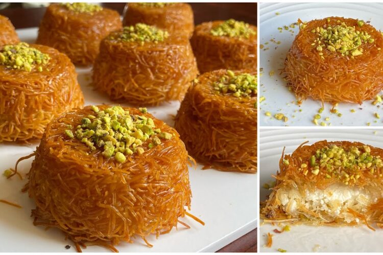 The perfect mini kunafa recipe- أطيب وألذ كنافة بجبنة الريكوتا