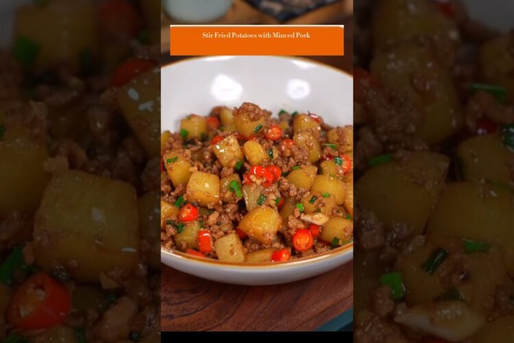Stir Fried Potato with Minced Pork #chinesefood #deliciousfood #foodie #cuisine #potato #cooking