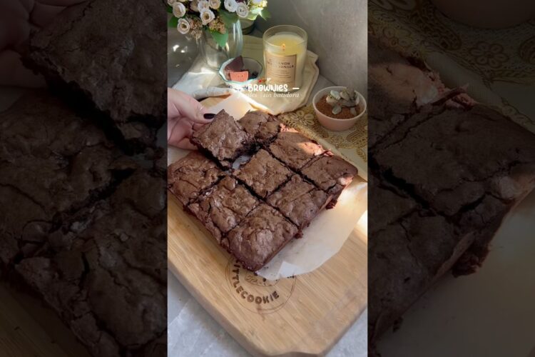 Cómo preparar: BROWNIES paso a paso…súper fáciles 🍫🤎#receta #brownie #shorts