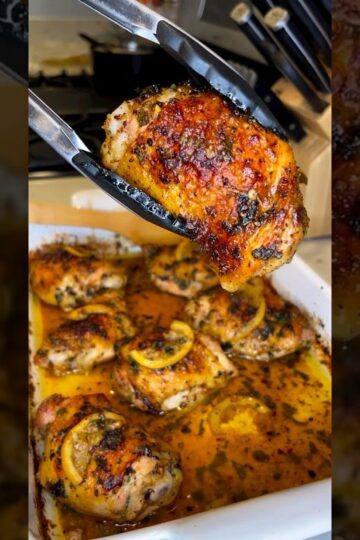 Lemon Chicken - Bake for 40min @ 400 degrees. Broil for 5min. #chicken#food#mealprep#easyrecipe#fyp