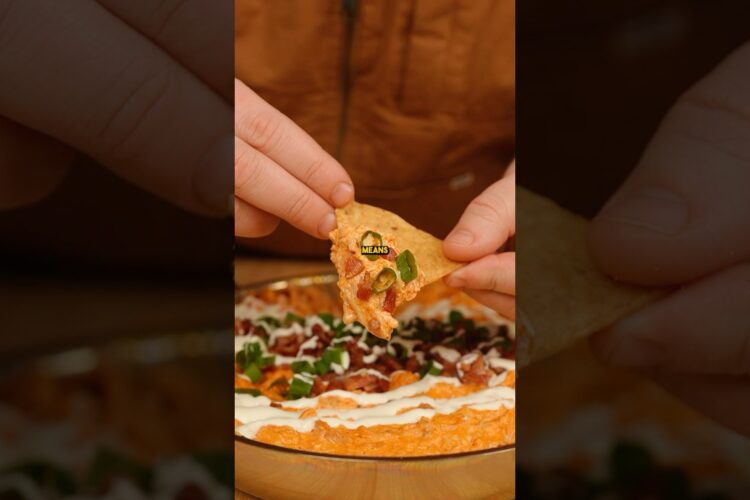 Best Smoked Buffalo Chicken Dip #shorts #recipe #cooking #asmr