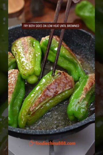 EASY CHINESE STUFFED GREEN PEPPERS RECIPE #recipe #cooking #chinesefood #pepper
