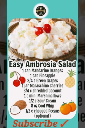 Ambrosia Salad Recipe by Chef Zeeshan Hussain
