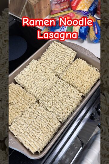 Momma makes a Ramen Noodle LASAGNA 😳😳😂 #joshandmomma #cooking #joshsmom #familyrecipe