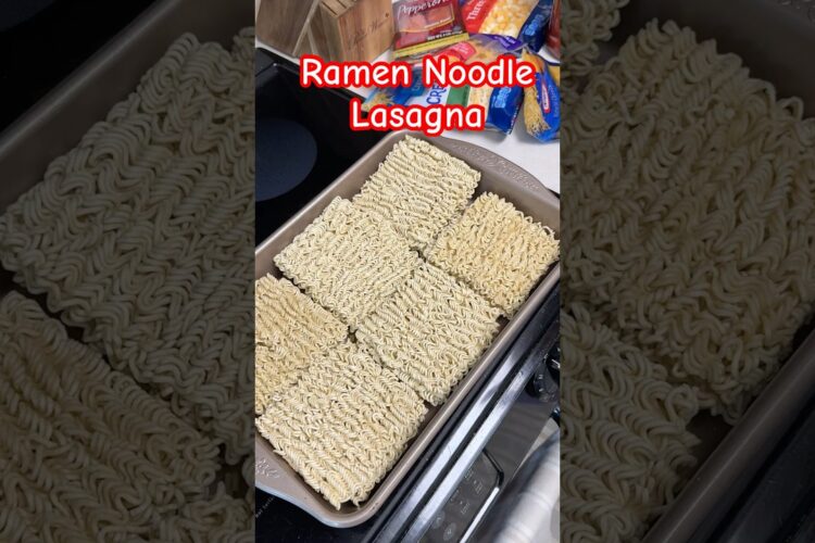 Momma makes a Ramen Noodle LASAGNA 😳😳😂 #joshandmomma #cooking #joshsmom #familyrecipe