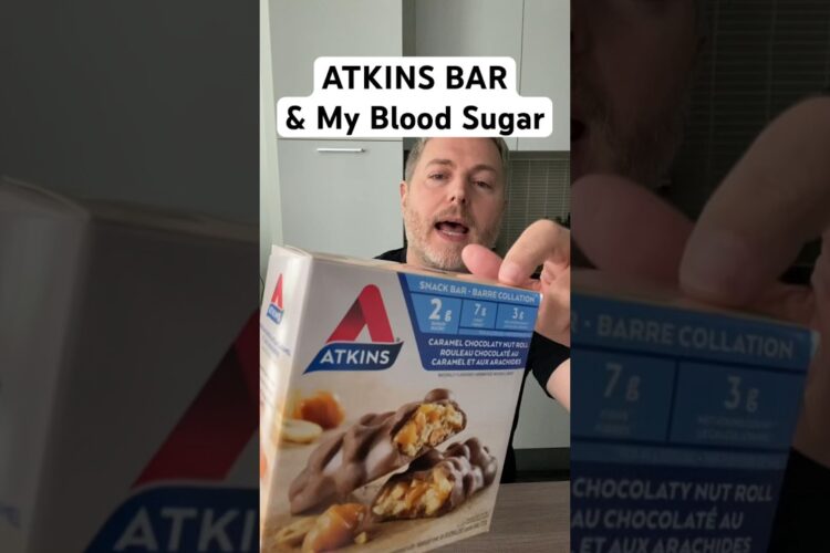 Atkins bar and my blood sugar. #insulinresistance #glucoselevels  #bloodsugar #atkinsbar