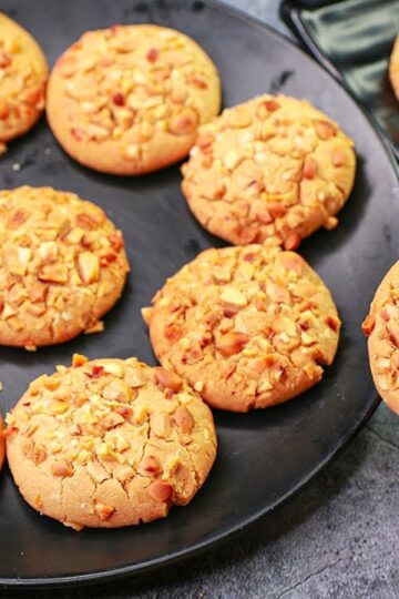 3 Ingredients Peanut Cookies Recipe | Eggless & Without Oven | Yummy