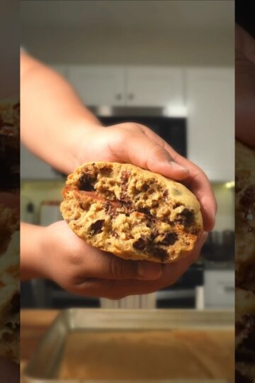 GIANT chocolate chip cookies will put you in a coma and then revive you. #cookies #baking
