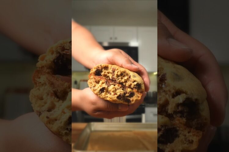 GIANT chocolate chip cookies will put you in a coma and then revive you. #cookies #baking