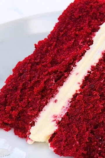 Super moist, traditional RED VELVET CAKE recipe with ERMINE FROSTING