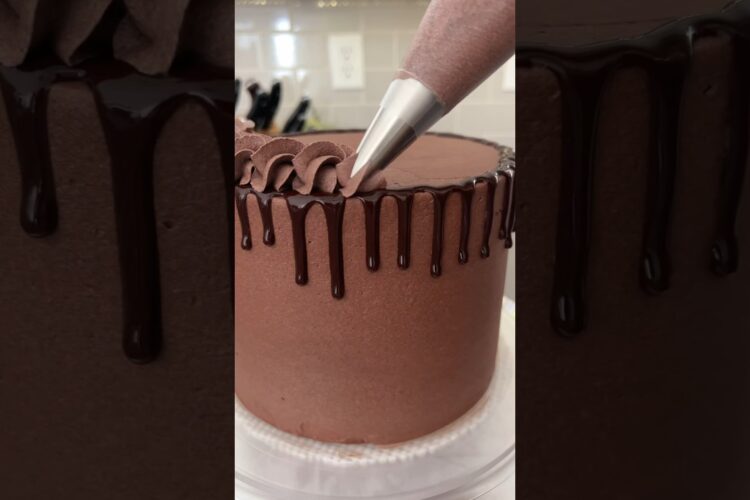 Chocolate buttercream frosting! Recipe on cakemehometonight.com!