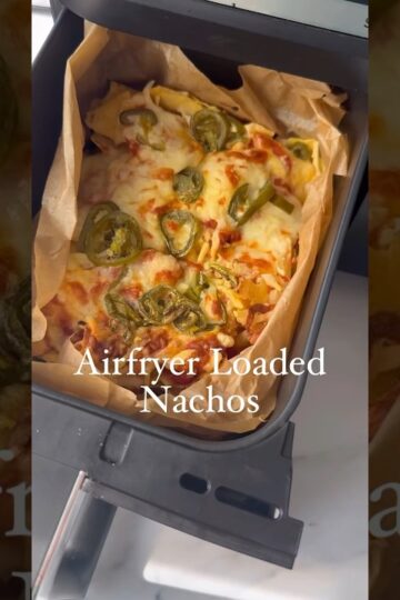 Airfryer Loaded Nachos 🥑 #airfryer #recipe #snack #easysnacks #quicksnacks #nachos