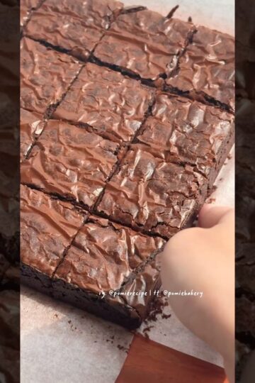 Shiny Crust Fudgy Brownies✨
