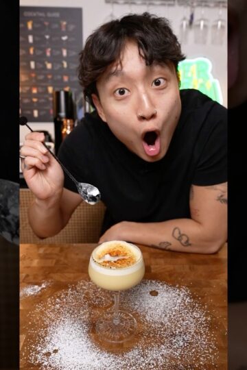 Creme Brûlée Whiskey Sour #cremebrulee #cocktails #bartender #bartending #mixology #barchemistry