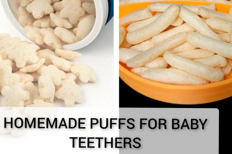 Puffs Recipe// Homemade Baby Puffs recipe//  Teething wafers Recipe //Snacks// Rice crackers  recipe