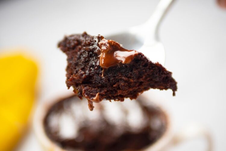 1 Minute Perfect Chocolate Mug Cake in Microwave