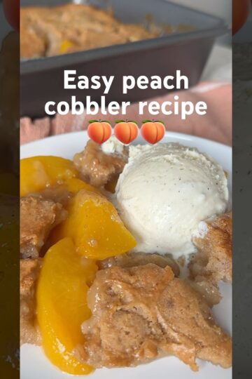 The easiest peach cobbler recipe.
