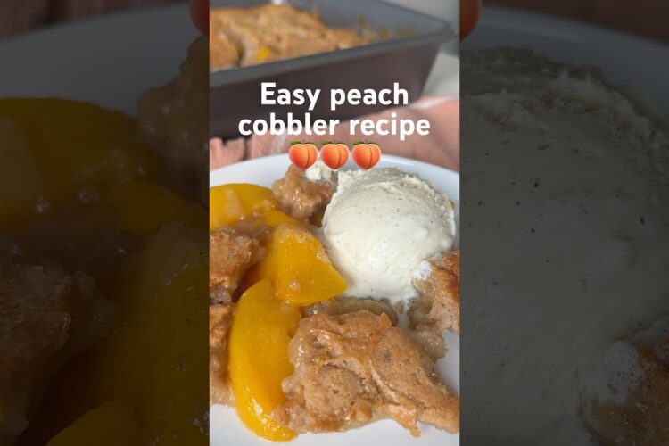 The easiest peach cobbler recipe.