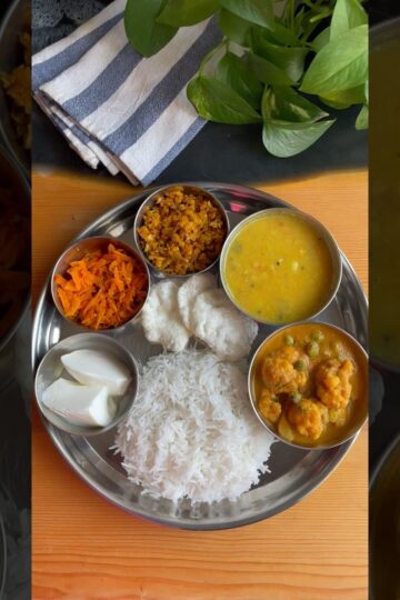 Veg lunch thali | Indian meal video #food #lunch
