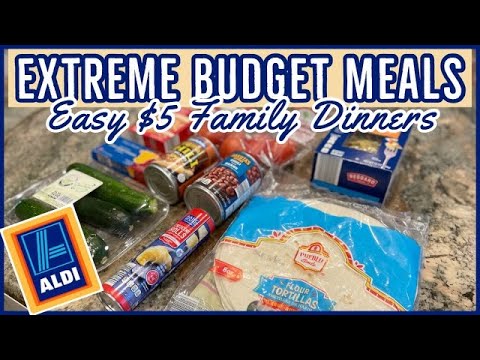 💵 ALDI BUDGET FAMILY MEALS // $5 DINNERS, KID FRIENDLY