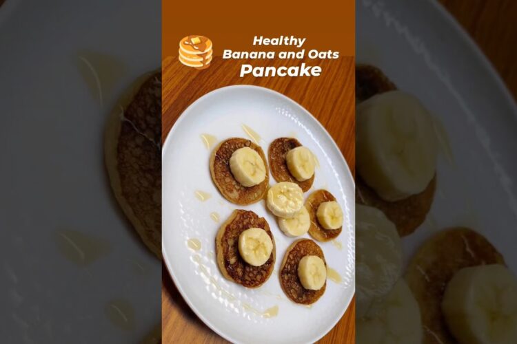 Banana Oats Pancakes | Healthy oats banana pancake recipe for kids | #oatsbananapancake #oatsrecipe