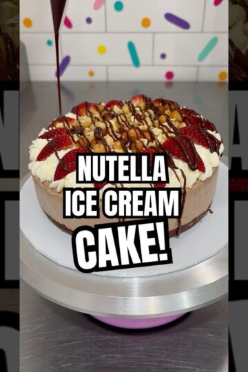 KATIE’S NUTELLA ICE CREAM CAKE! Recipe in comments!