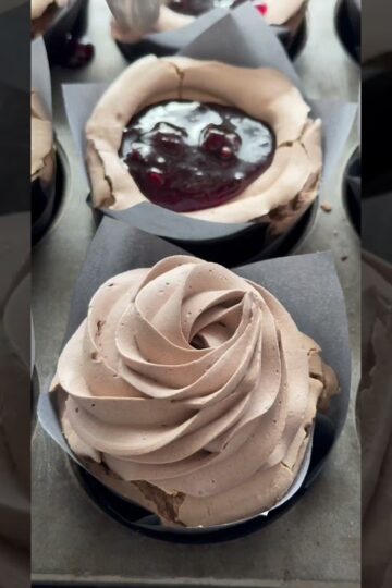 Muffins de Pavlova #receta #pavlova  #chocolate