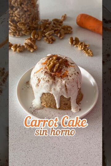 Carrot cake en 5 minutos, sin horno y sin azúcar #recetas #recetasfaciles #carrotcake