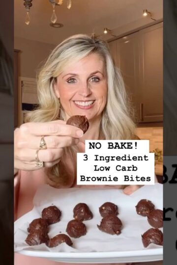 3 Ingredient Low Carb Brownie Bites! NO Bake