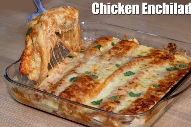Chicken Enchiladas Recipe With Red Sauce | Easy Mexican Food Recipes | Kitchen With Amna