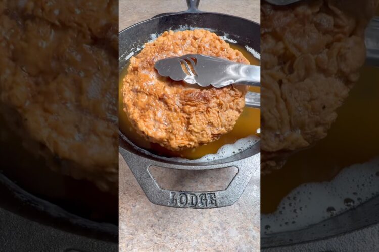 Poor Man’s Chicken Fried Steak.#cooking #countryfriedsteak #dinner #recipe #budgetmeals #