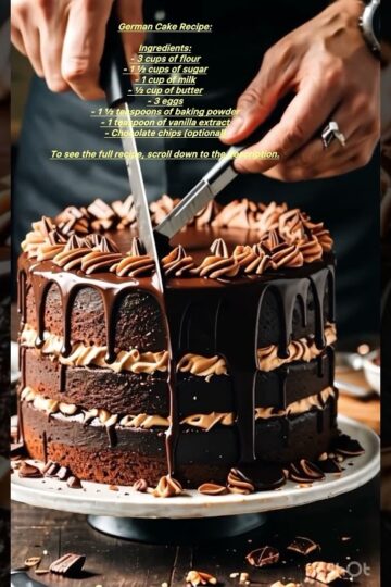"Indulge in a Slice of Heaven: Decadent German Chocolate Cake" 🍰🇩🇪
