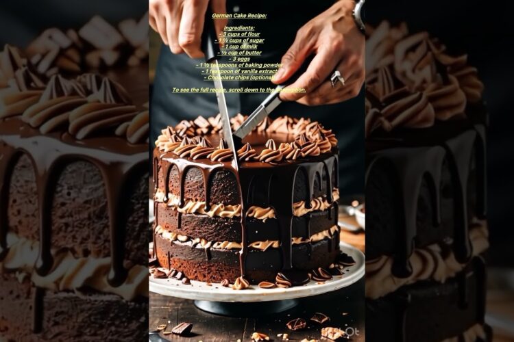 "Indulge in a Slice of Heaven: Decadent German Chocolate Cake" 🍰🇩🇪