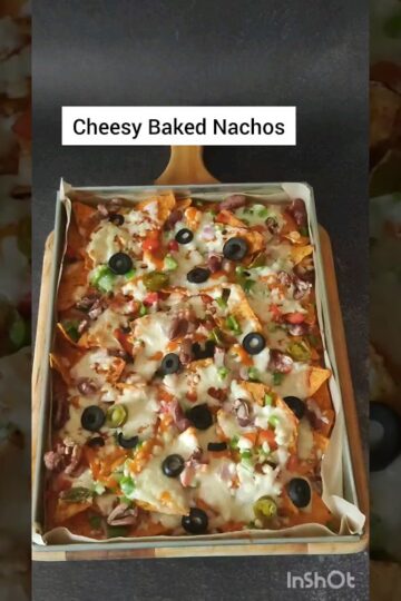 Quick Mexican Snack | Easy Baked Nachos Recipe #quicksnacks #cookingchannel #youtubeshorts #recipe