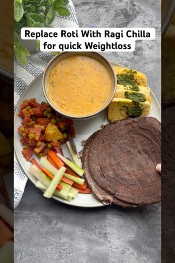 I replaced roti with this and lost 5kg in 1 month. #weightloss #millets #lunchideas #dinner #lunch