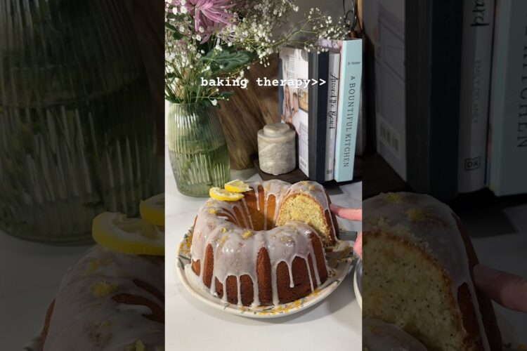 This MOIST Lemon Poppyseed Bundt Cake will fix all your problems✨🍋 Recipe in the comments! #dessert