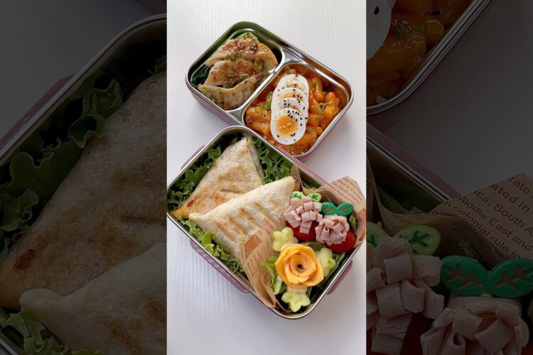 ASMR🎧Let's Make My Bento🍔🌯#lunchbox #asmr #food #cooking