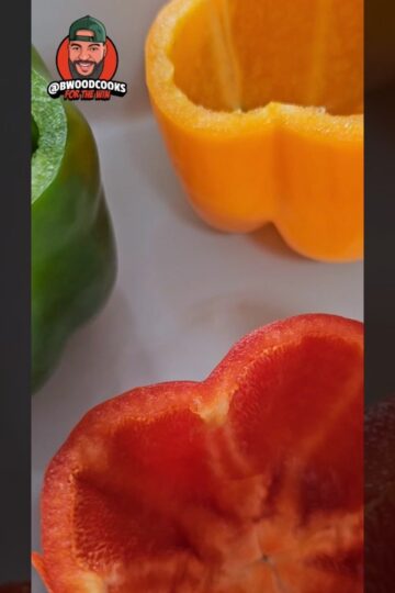 Cheesy Stuffed Bell Peppers in 30 Minutes! Easy & Delicious Recipe! #shorts #cooking #food