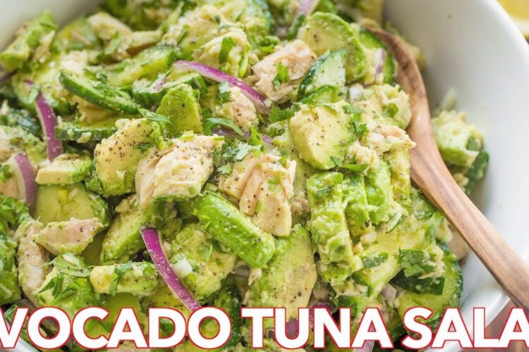 Healthy Avocado Tuna Salad Recipe + Light Lemon Dressing