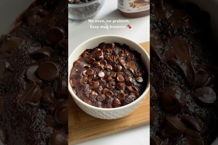 5 minuts Easy mug brownie🍫 #shorts #chocolate