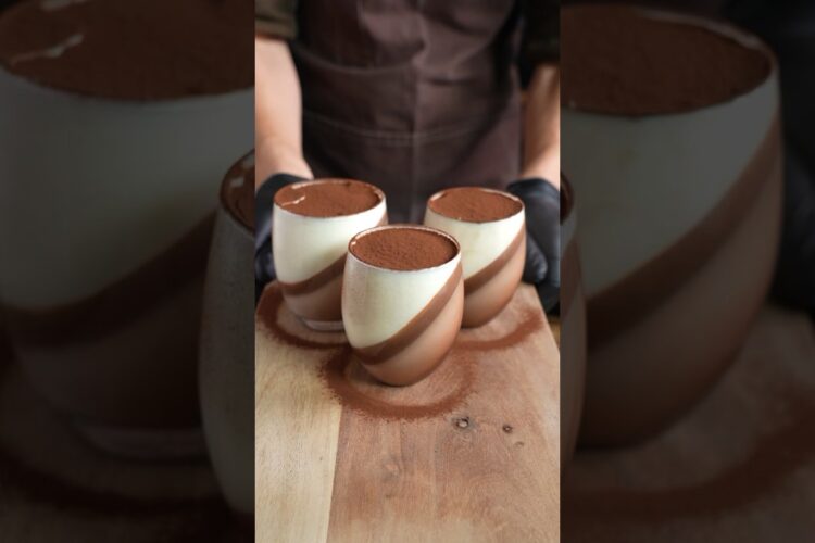 Chocolate Panna cotta Easy to make No bake desert #shorts #chocolate #asmr #cooking #recipe