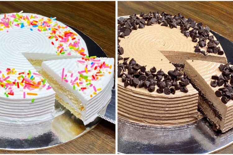 2 Easy Cake Recipe | Vanilla Cake | Chocolate Cake