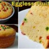 Eggless Fruit Cake | Soft Sponge Cake Without Oven, Condensed Milk, Curd, Cream, Butter, Butterpaper