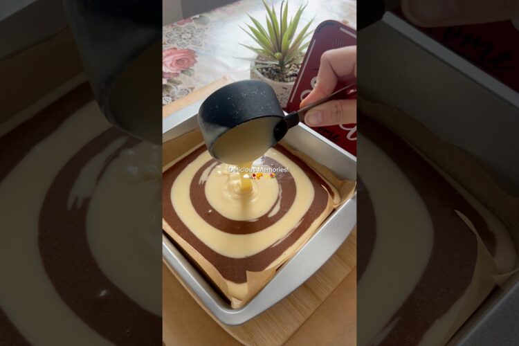 Yummiest Marble Cake! #shorts #cooking #food #fyp #youtubeshorts #youtube #asmr #recipe #viral