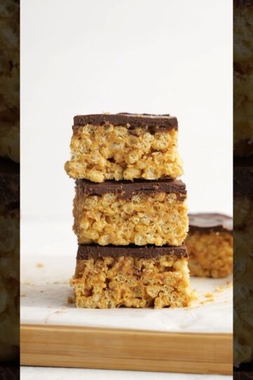 Peanut Butter Rice Krispie Treats (made with just 4-ingredients)
