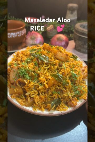 Masaledar Aloo Rice 💕🥔😋 #masalaricerecipe #masalabhat #ricerecipe #dinnerideas #dinnerrecipe #lunch