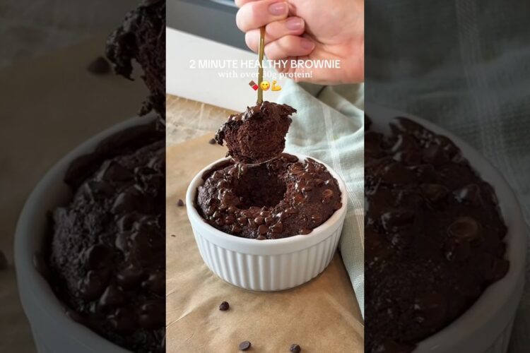 2 MINUTE PROTEIN BROWNIE 🍫😋