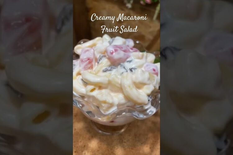 Creamy Macaroni Fruit salad 🇵🇭👩🏻‍🍳 #macaroni #macaronifruitsalad  #macaronirecipe