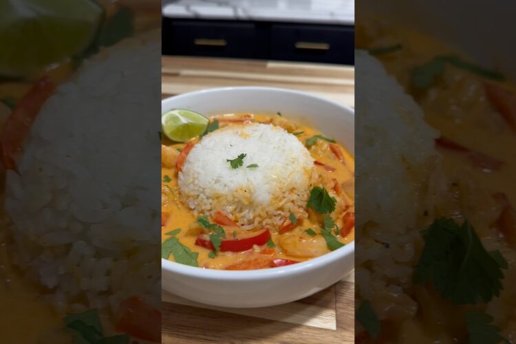 Quick and Easy Dinner Idea  Coconut Curry Shrimp #whatsfordinner #coconutcurryshrimp #easyrecipe